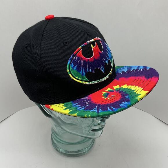Batman DC Comics Embroidered Tie Dye Baseball Hat Snapback - Picture 4 of 12